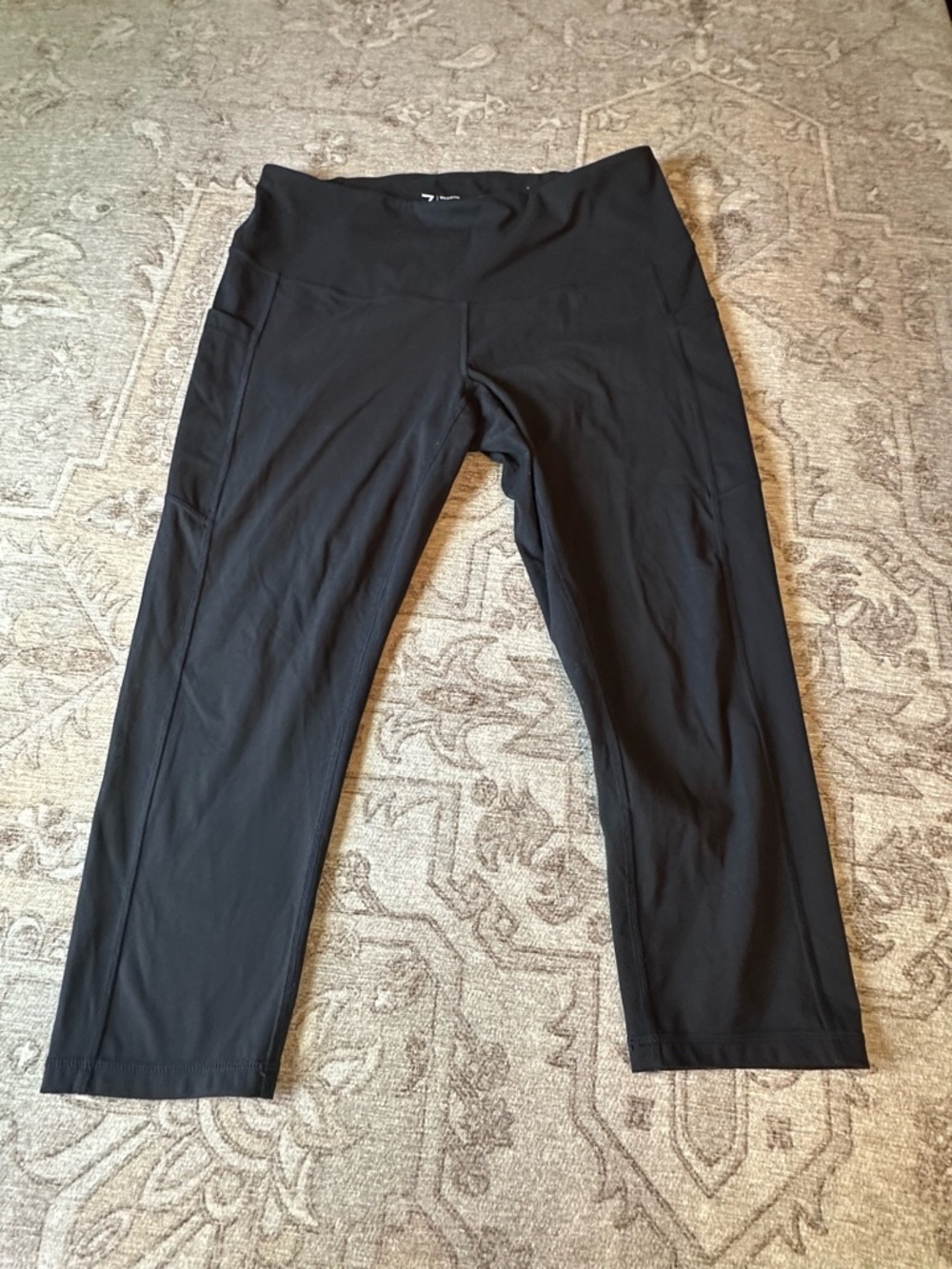 Zella Black Cropped High-Waist Leggings